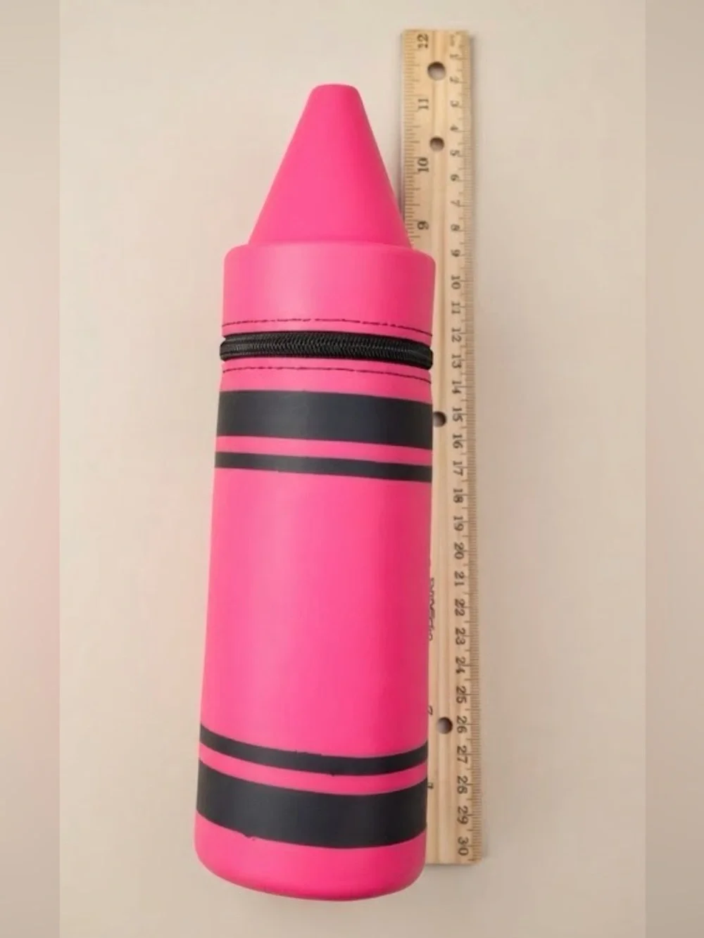 Crayon Pencil Case Set - Green, Blue, Pink, Yellow